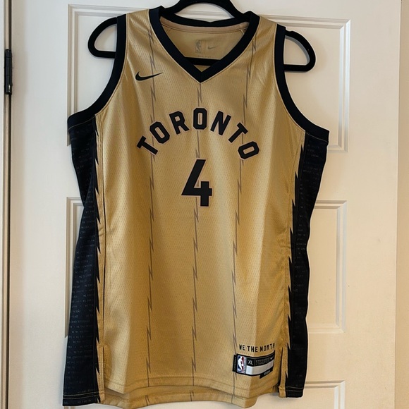 Nike -Scottie Barnes NBA Gold Toronto Raptors Jersey 2023/24 - Picture 2 of 9